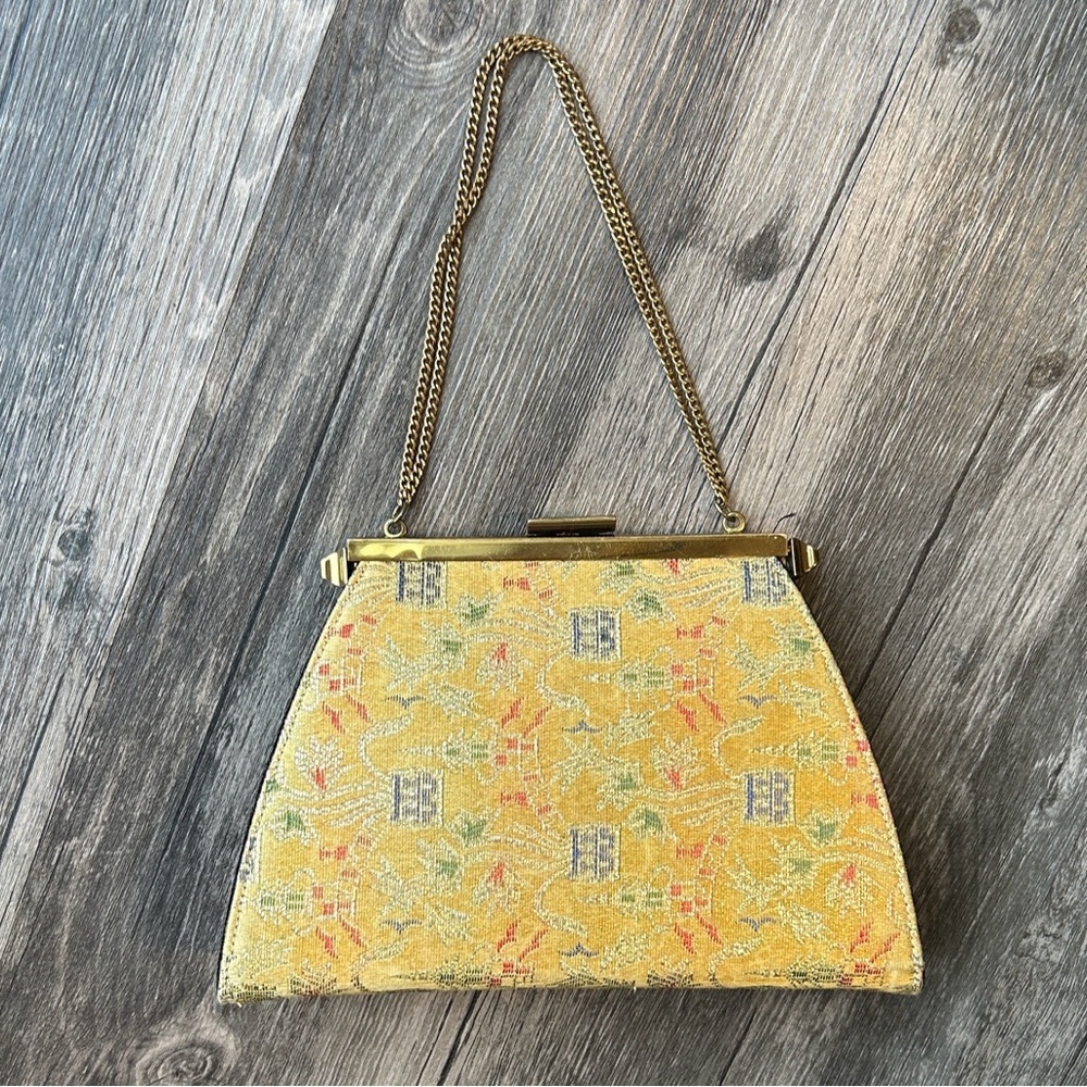 Rare Vintage 1950s Edwards Bag, Convertible Gold and Black Evening Purse - Picture 4 of 16